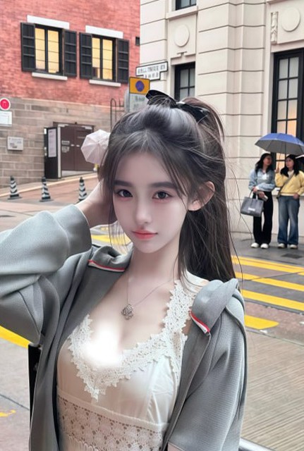 莉莉丝高马尾与浅色服装的日常肖像参考